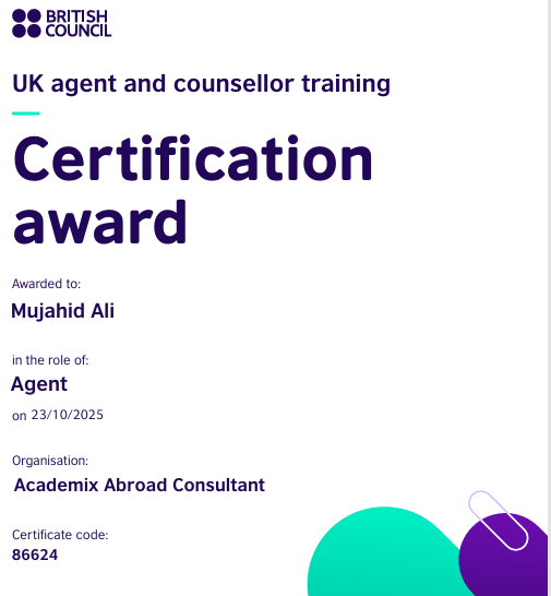 british council agent certificate